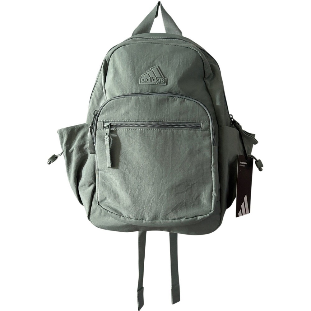 Adidas Weekender Silver Green Backpack 16" Laptop Travel School Daypack GIFT NEW - Picture 1 of 13